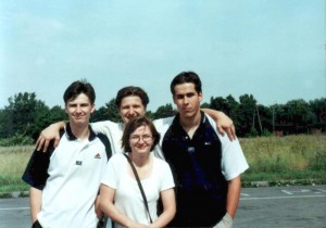 2001 08 - Polsko, Gdaňsk - Petr Schmuch, Roman Žiška, Svatava Cielecká a Libor Bittmann